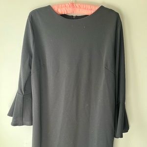 Black Bell sleeve shift dress